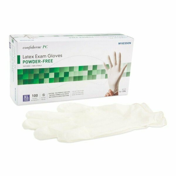 Mckesson Confiderm Latex Exam Glove, Extra Large, Ivory, 1000PK 14-1384